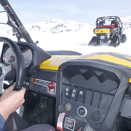 Quad-Schneeraupen-Experience mit Schneeschuhen