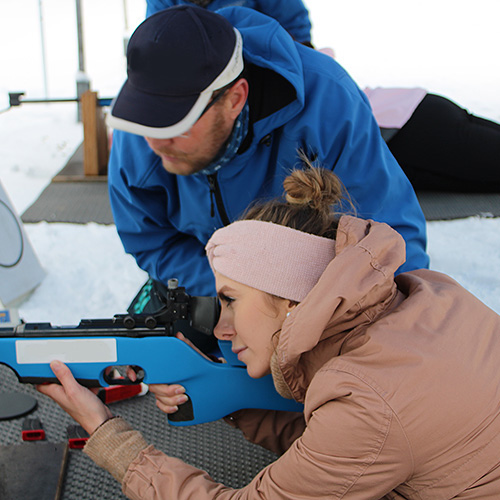 Schneeschuh-Biathlon / Mobile Biathlon-Parcours & Events