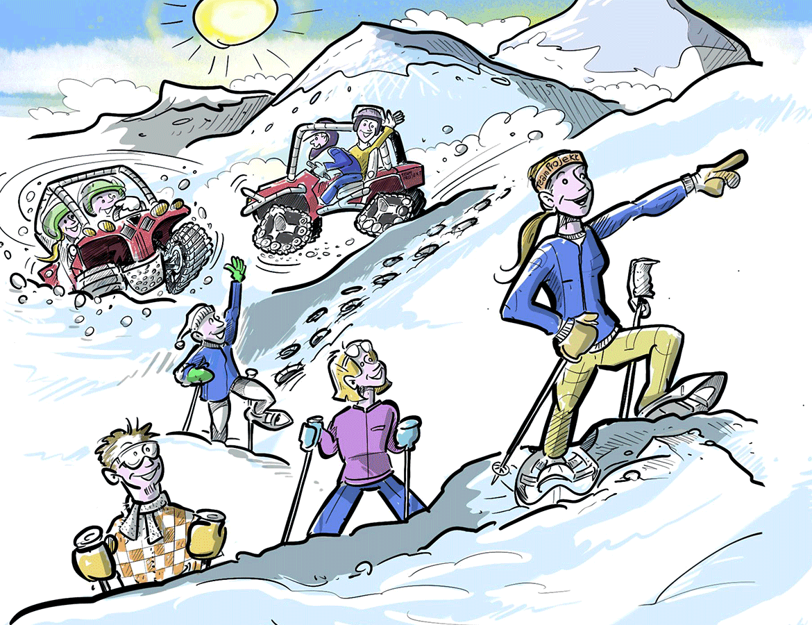 Scribble Schneeschuh-Incentives